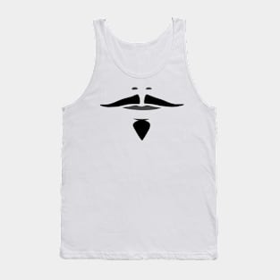 Gray and Black D'Artagnan Musketeer Mustache and Goatee Tank Top